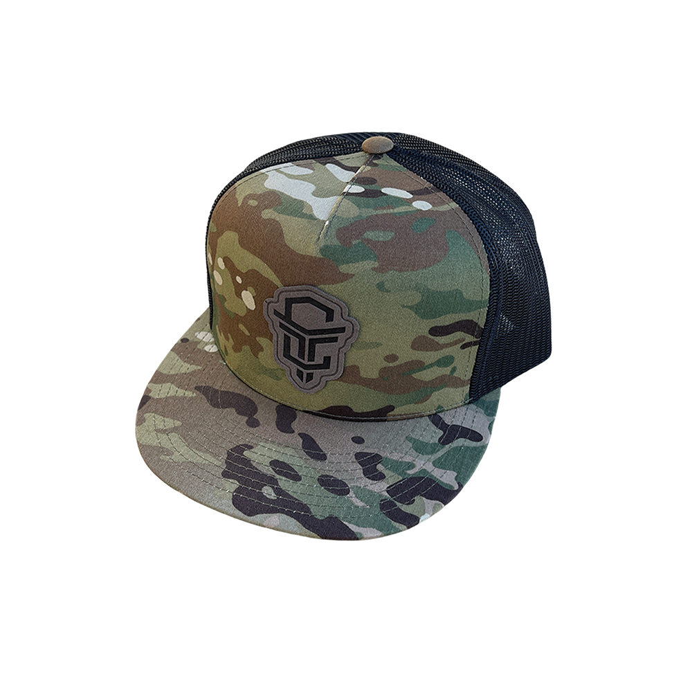 Green Multicam Flatbill Snap Back Censored Tactical Hat