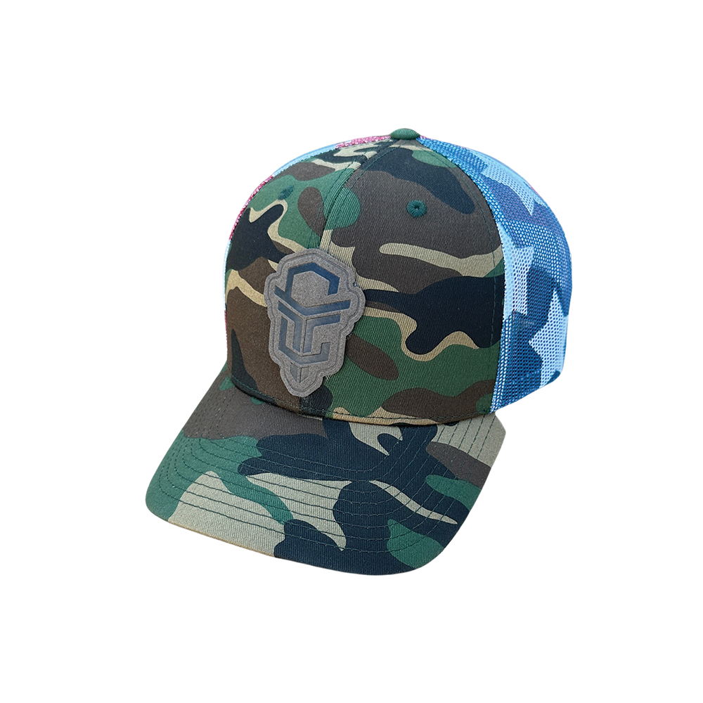 Camo American Flag Back Snap Back Censored Tactical Hat